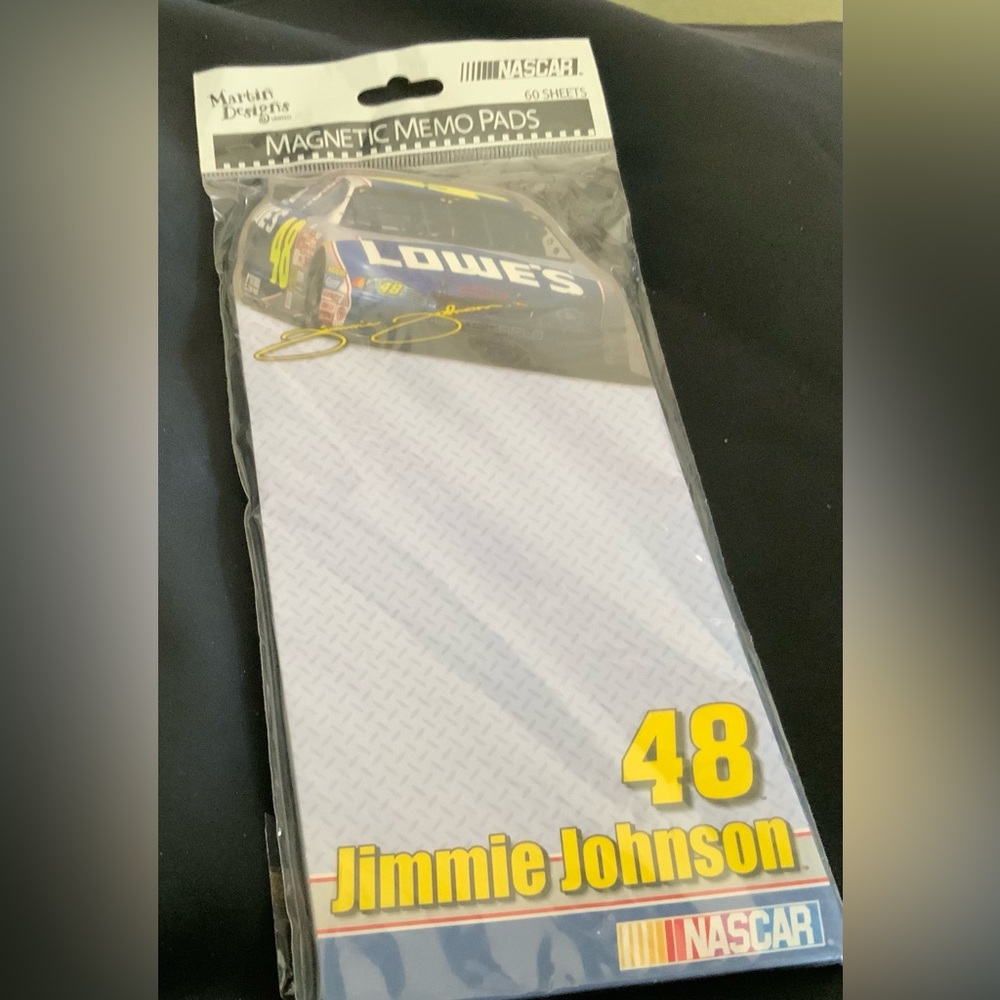 Lot of 5 Martin Designs Jimmie Johnson & Paul Newman Magnetic Memo Pads